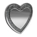 Aiko Heart Shape Wall Mirror Silver - U&U Home Budget Furniture (Carteret, NJ)