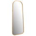 Simeon Metal Frame Full Length 51" Floor Mirror Antique Gold - U&U Home Budget Furniture (Carteret, NJ)
