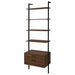 Owens 3-piece 96-inch Wall Mounted Bookshelf Set Walnut - U&U Home Budget Furniture (Carteret, NJ)
