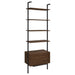 Owens 3-piece 96-inch Wall Mounted Bookshelf Set Walnut - U&U Home Budget Furniture (Carteret, NJ)