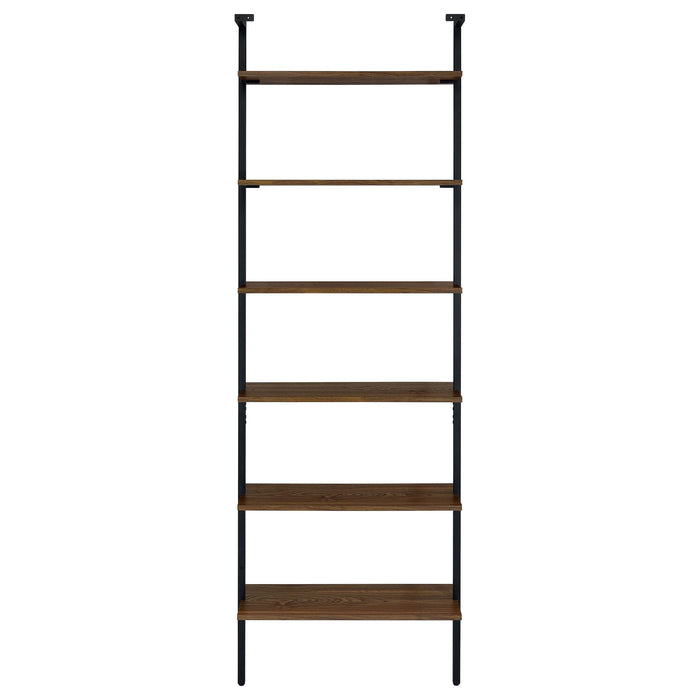 Owens 3-piece 96-inch Wall Mounted Bookshelf Set Walnut - U&U Home Budget Furniture (Carteret, NJ)