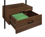 Owens 3-piece 96-inch Wall Mounted Bookshelf Set Walnut - U&U Home Budget Furniture (Carteret, NJ)