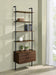 Owens 96-inch 4-shelf Storage Wall Bookshelf Walnut - U&U Home Budget Furniture (Carteret, NJ)