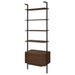 Owens 96-inch 4-shelf Storage Wall Bookshelf Walnut - U&U Home Budget Furniture (Carteret, NJ)