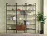 Owens 96-inch 4-shelf Storage Wall Bookshelf Walnut - U&U Home Budget Furniture (Carteret, NJ)