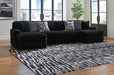Midnight-Madness Sectional with Chaise - U&U Home Budget Furniture (Carteret, NJ)