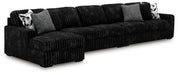 Midnight-Madness Sectional with Chaise - U&U Home Budget Furniture (Carteret, NJ)