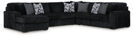 Midnight-Madness Sectional with Chaise - U&U Home Budget Furniture (Carteret, NJ)