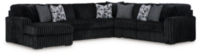 Midnight-Madness Sectional with Chaise - U&U Home Budget Furniture (Carteret, NJ)