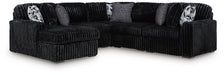 Midnight-Madness Sectional with Chaise - U&U Home Budget Furniture (Carteret, NJ)
