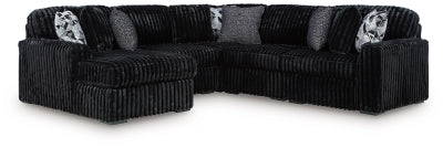 Midnight-Madness Sectional with Chaise - U&U Home Budget Furniture (Carteret, NJ)