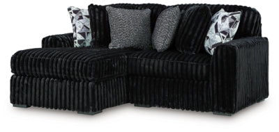 Midnight-Madness Sectional with Chaise - U&U Home Budget Furniture (Carteret, NJ)