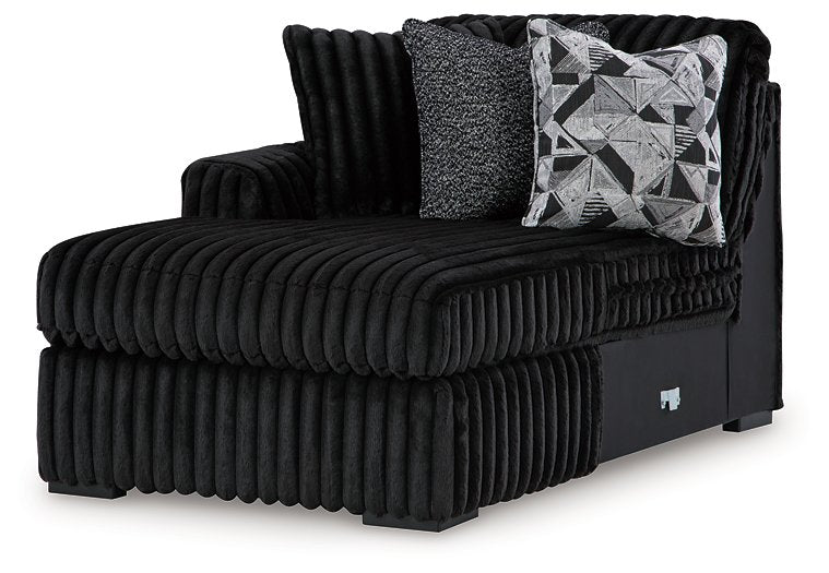 Midnight-Madness Sectional with Chaise - U&U Home Budget Furniture (Carteret, NJ)