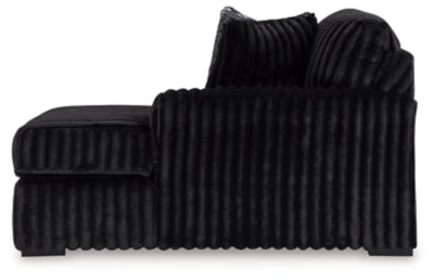 Midnight-Madness Sectional with Chaise - U&U Home Budget Furniture (Carteret, NJ)