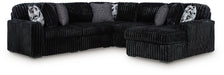 Midnight-Madness Sectional with Chaise - U&U Home Budget Furniture (Carteret, NJ)