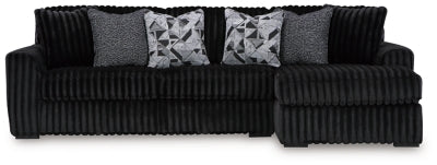 Midnight-Madness Sectional Sofa with Chaise - U&U Home Budget Furniture (Carteret, NJ)