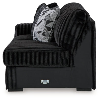 Midnight-Madness Sectional with Chaise - U&U Home Budget Furniture (Carteret, NJ)