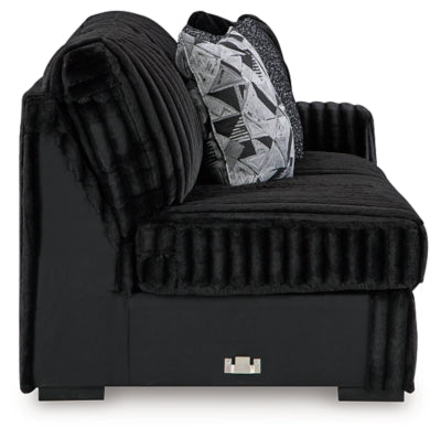 Midnight-Madness Sectional with Chaise - U&U Home Budget Furniture (Carteret, NJ)