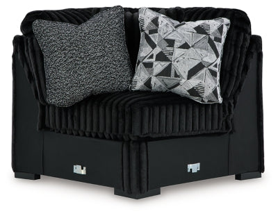 Midnight-Madness Sectional with Chaise - U&U Home Budget Furniture (Carteret, NJ)