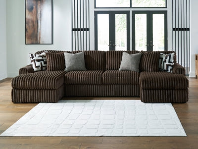 Midnight-Madness Sectional with Chaise - U&U Home Budget Furniture (Carteret, NJ)