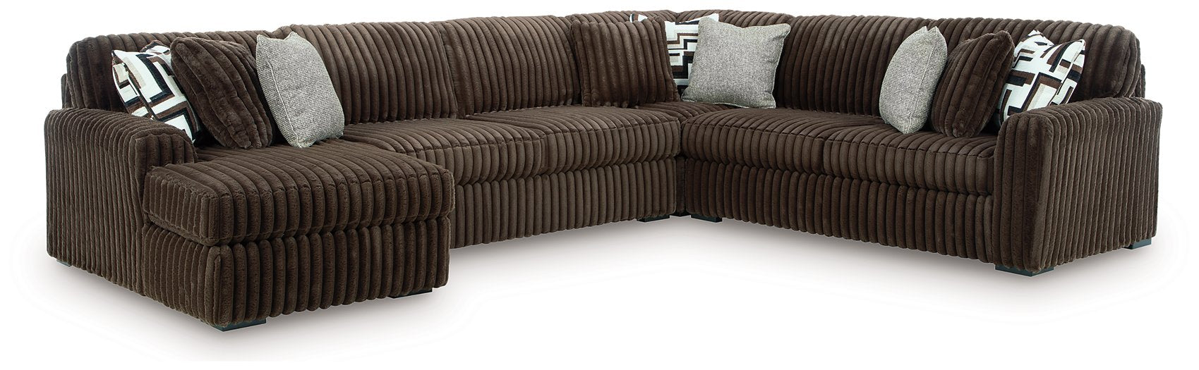 Midnight-Madness Sectional with Chaise - U&U Home Budget Furniture (Carteret, NJ)