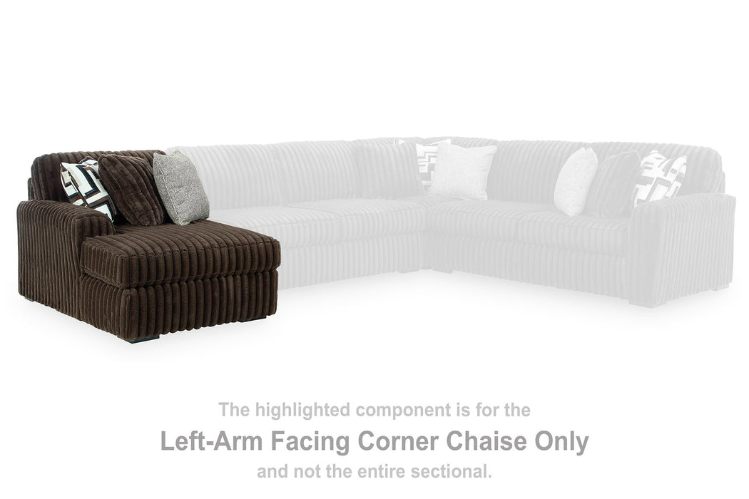 Midnight-Madness Sectional with Chaise - U&U Home Budget Furniture (Carteret, NJ)