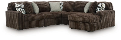 Midnight-Madness Sectional with Chaise - U&U Home Budget Furniture (Carteret, NJ)