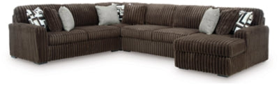 Midnight-Madness Sectional with Chaise - U&U Home Budget Furniture (Carteret, NJ)