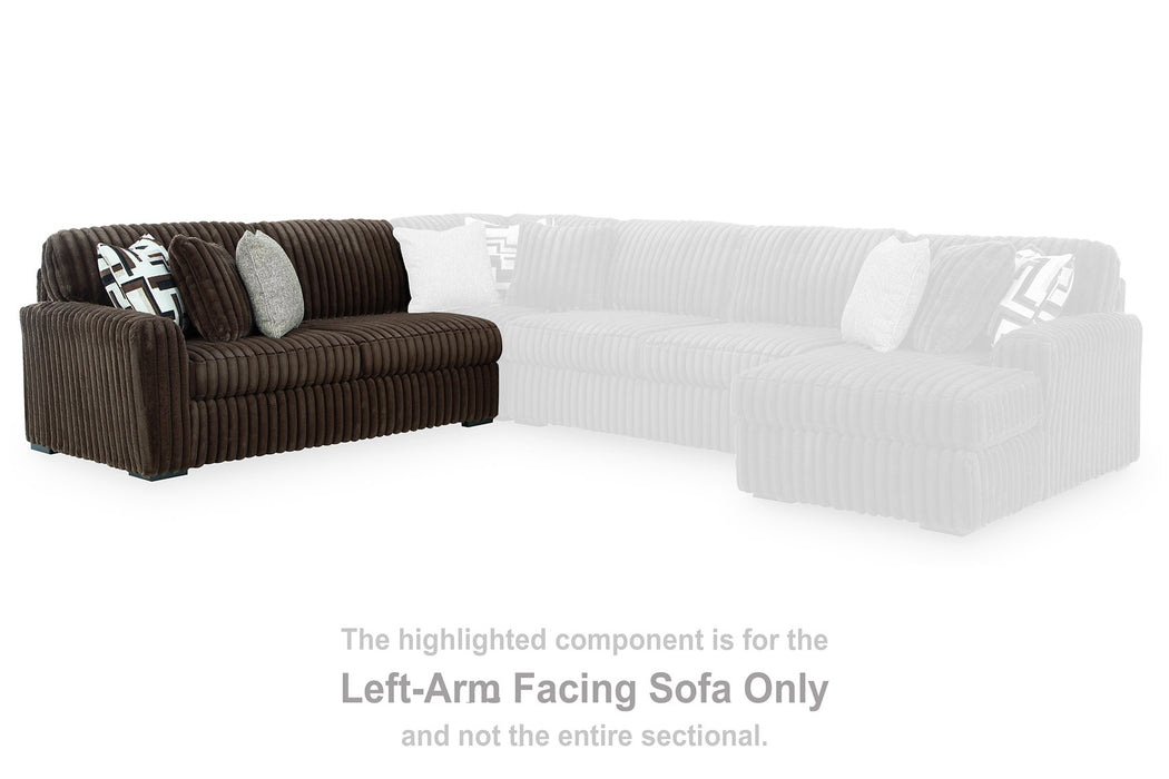 Midnight-Madness Sectional with Chaise - U&U Home Budget Furniture (Carteret, NJ)