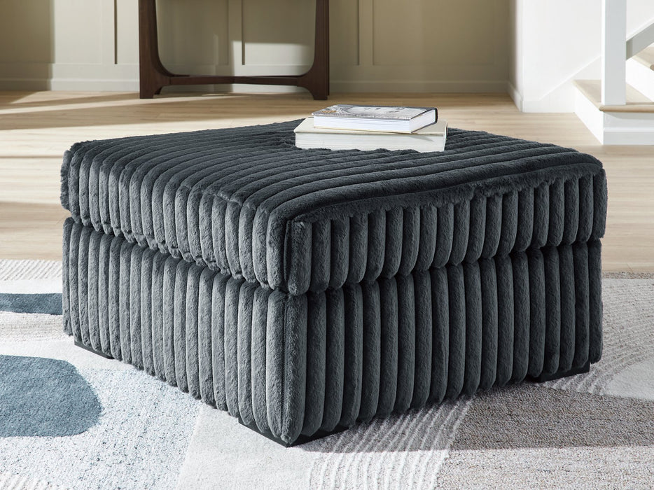 Midnight-Madness Oversized Accent Ottoman - U&U Home Budget Furniture (Carteret, NJ)