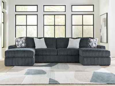 Midnight-Madness Sectional with Chaise - U&U Home Budget Furniture (Carteret, NJ)