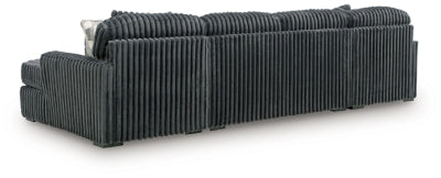Midnight-Madness Sectional with Chaise - U&U Home Budget Furniture (Carteret, NJ)