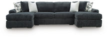 Midnight-Madness Sectional with Chaise - U&U Home Budget Furniture (Carteret, NJ)