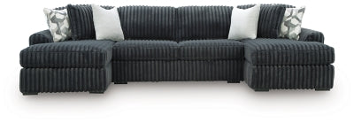 Midnight-Madness Sectional with Chaise - U&U Home Budget Furniture (Carteret, NJ)