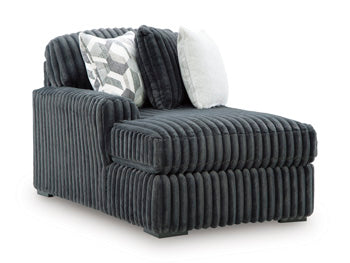 Midnight-Madness Double Chaise 3-Piece Sectional - U&U Home Budget Furniture (Carteret, NJ)