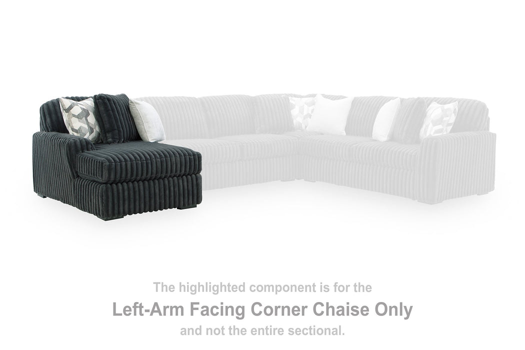 Midnight-Madness Sectional Sofa with Chaise - U&U Home Budget Furniture (Carteret, NJ)