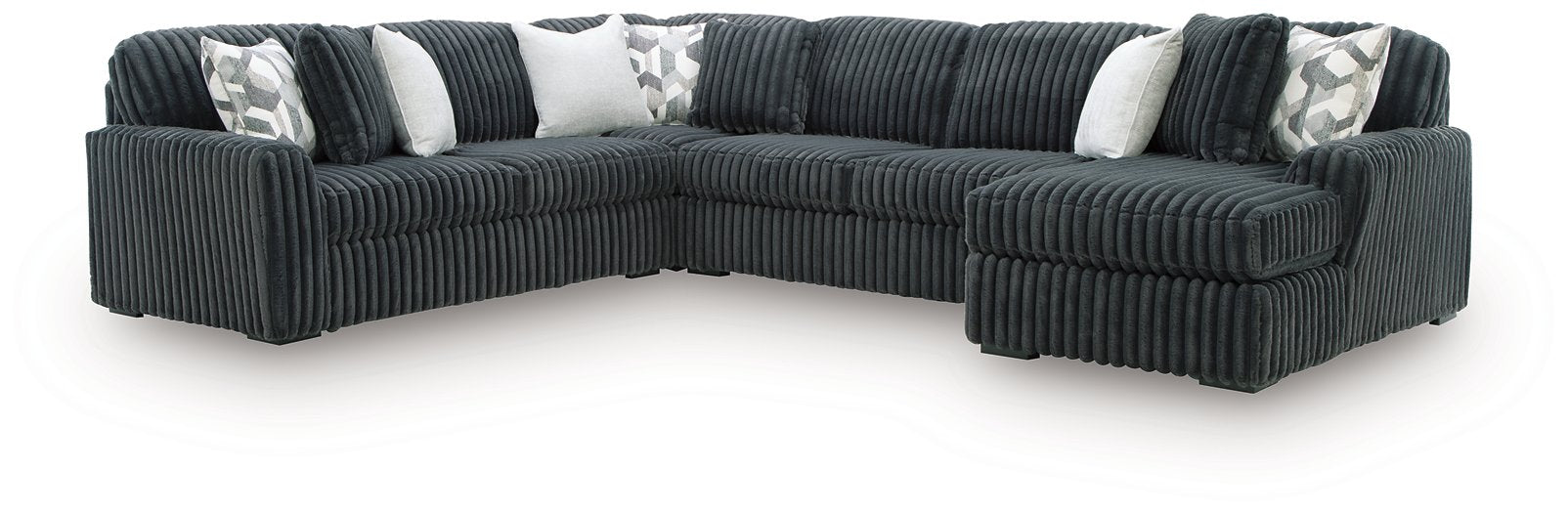 Midnight-Madness Sectional with Chaise - U&U Home Budget Furniture (Carteret, NJ)