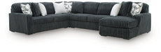 Midnight-Madness Sectional with Chaise - U&U Home Budget Furniture (Carteret, NJ)