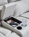 Social Pointe Reclining Sectional with Storage Console - U&U Home Budget Furniture (Carteret, NJ)