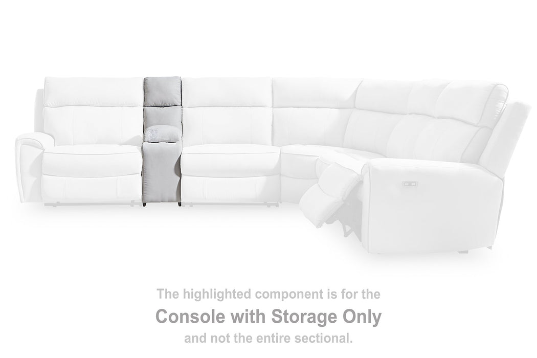 Social Pointe Reclining Sectional with Storage Console - U&U Home Budget Furniture (Carteret, NJ)