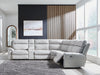 Social Pointe Reclining Sectional with Storage Console - U&U Home Budget Furniture (Carteret, NJ)