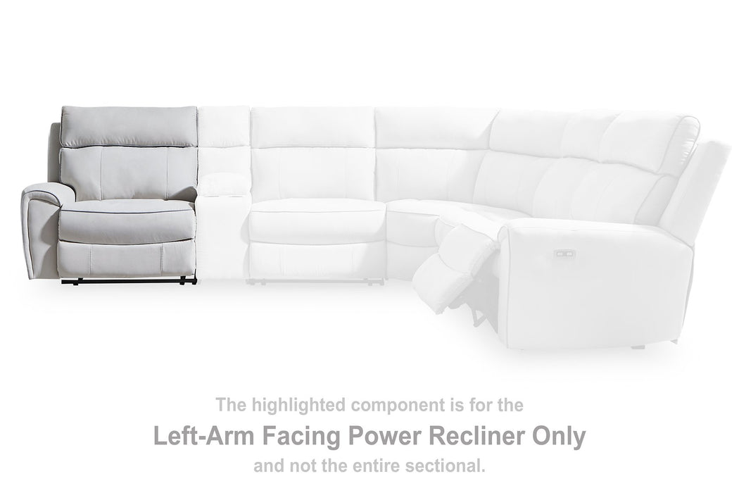 Social Pointe Reclining Sectional with Storage Console - U&U Home Budget Furniture (Carteret, NJ)