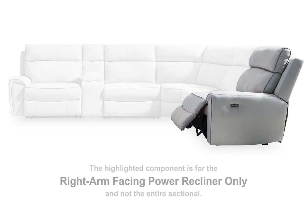 Social Pointe Reclining Sectional with Storage Console - U&U Home Budget Furniture (Carteret, NJ)