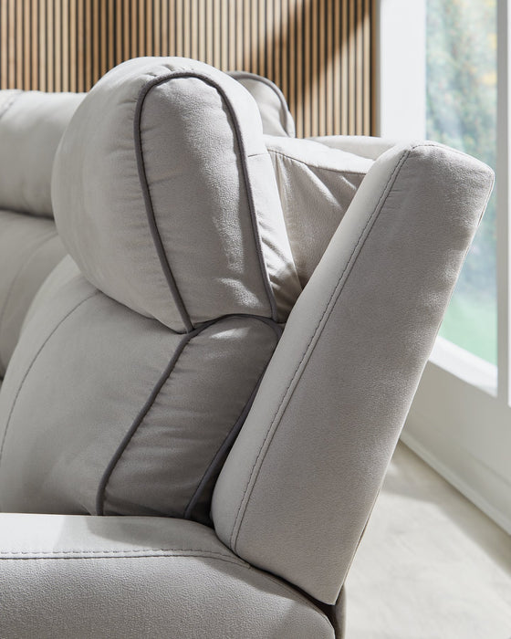 Social Pointe Reclining Sectional with Storage Console - U&U Home Budget Furniture (Carteret, NJ)
