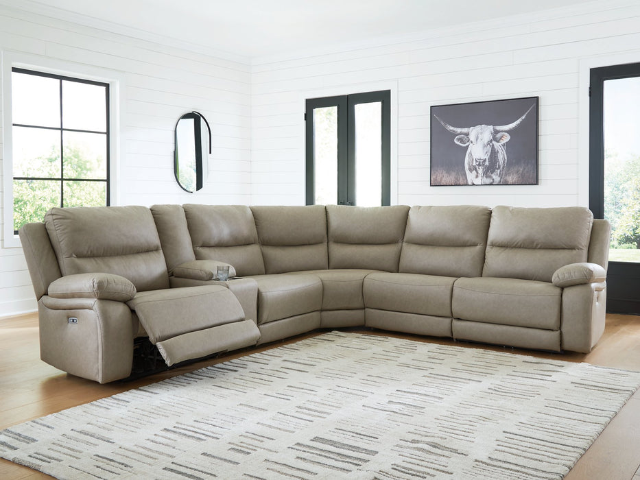 Narwhal Place Reclining Sectional with Storage Console - U&U Home Budget Furniture (Carteret, NJ)