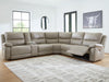 Narwhal Place Reclining Sectional with Storage Console - U&U Home Budget Furniture (Carteret, NJ)