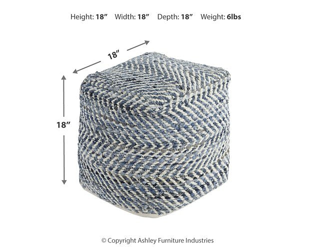 Chevron Pouf - U&U Home Budget Furniture (Carteret, NJ)