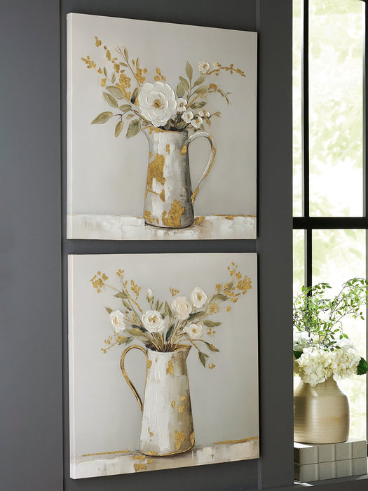 Amoryville Wall Art Set (Set of 2) - U&U Home Budget Furniture (Carteret, NJ)