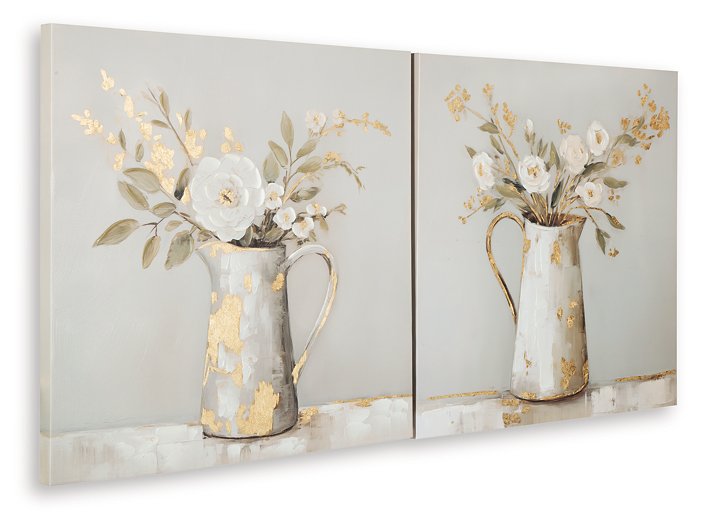 Amoryville Wall Art Set (Set of 2) - U&U Home Budget Furniture (Carteret, NJ)