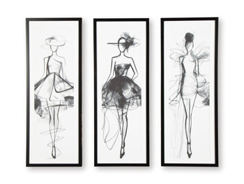 Mckerrick Wall Art Set (Set of 3) - U&U Home Budget Furniture (Carteret, NJ)